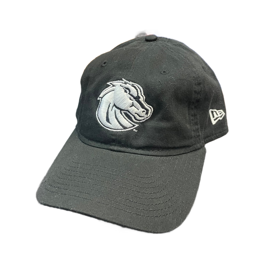Boise State Broncos New Era White Bronco 9Twenty Adjustable Hat (Black)