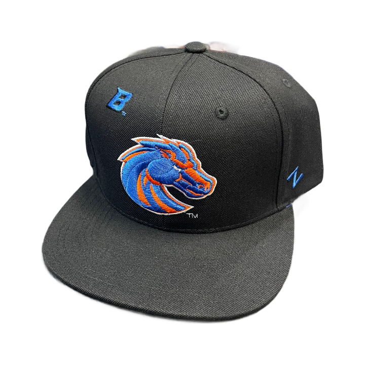 Boise State Broncos Zephyr "B" Bronco Snapback Hat (Black)