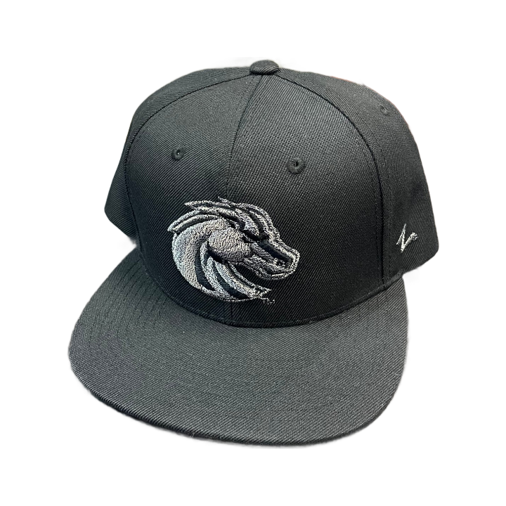 Boise State Broncos Zephyr Grey Bronco Snapback Hat (Black)