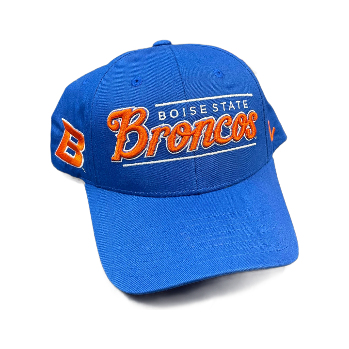 Boise State Broncos Zephyr Script Snapback Hat (Blue) – The Blue and ...