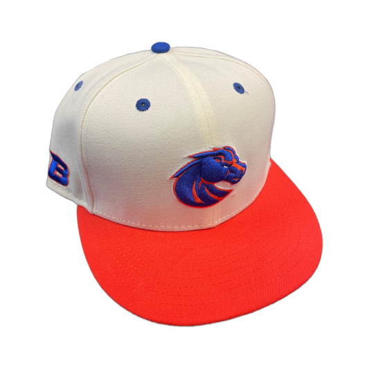 Boise State Broncos New Era 59Fifty Fitted Hat (Cream/Orange)