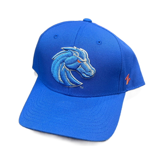 Boise State Broncos Zephyr Bronco Curved Fitted Hat (Blue)