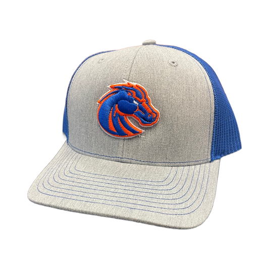 Boise State Broncos Richardson Trucker Snapback Hat (Grey/Blue)