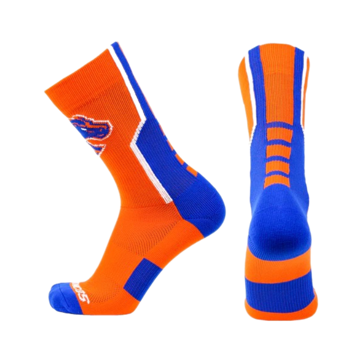 Boise State Broncos Donegal Bay Performance Socks (Orange/Blue)