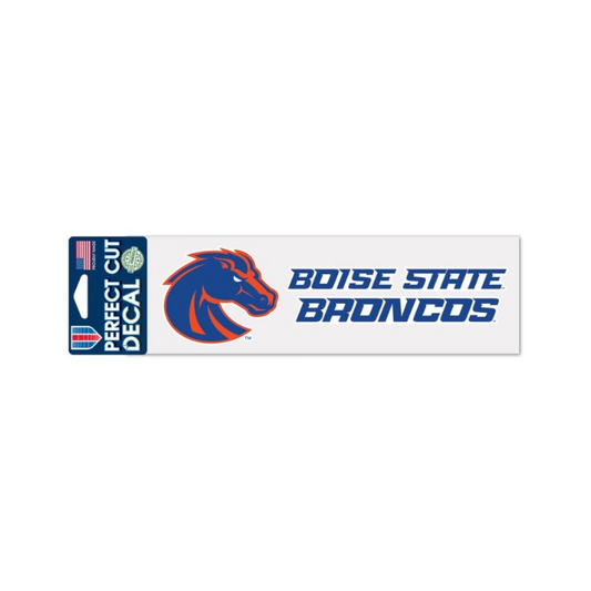 Boise State Broncos Wincraft 3x10 Bumper Sticker Decal (Blue/Orange)