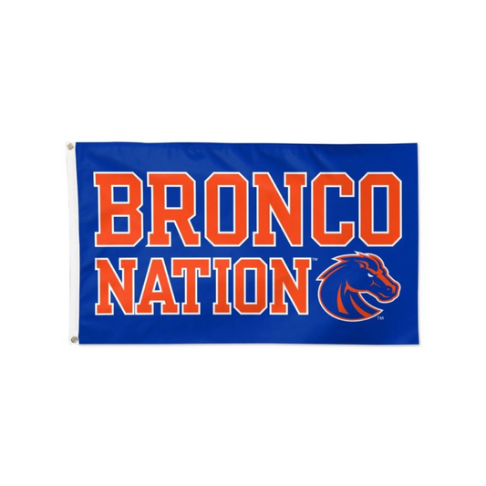 Boise State Broncos Wincraft Deluxe 3x5 "Bronco Nation" Flag (Blue/Orange)
