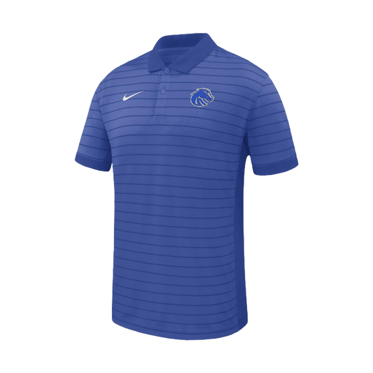 Boise State Broncos Nike Men's Striped On-Field Dri-Fit Polo (Blue)
