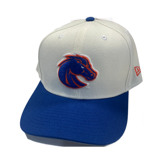Boise State Broncos New Era Bronco 9Fifty Stretch-Snapback Hat (Cream/Blue)