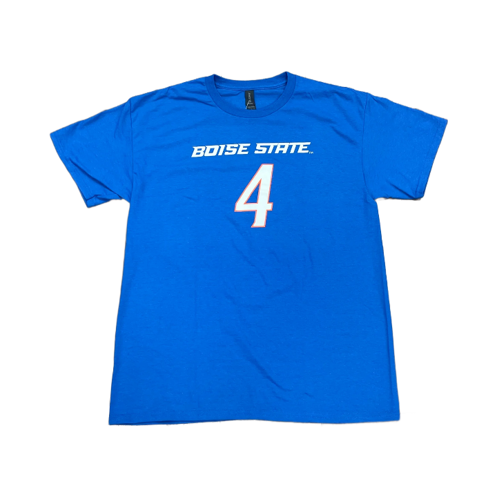 Boise State Broncos Select Men's "Madsen" Name and Number Football Tee (Blue)