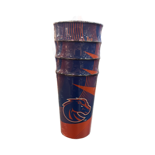Boise State Broncos Logo Brands Hardwall Cup 4 Pack (Blue/Orange)
