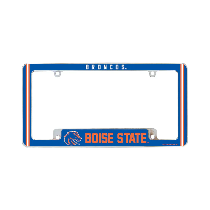 Boise State Broncos Rico Metal License Plate Frame (Blue/Orange)