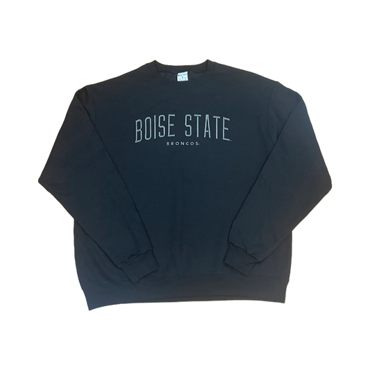 Boise State Broncos Champion Unisex Oversized Crewneck Sweatshirt (Black)