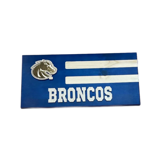 Boise State Broncos Timeless Etchings Bronco Nation Wooden Sign (Blue)