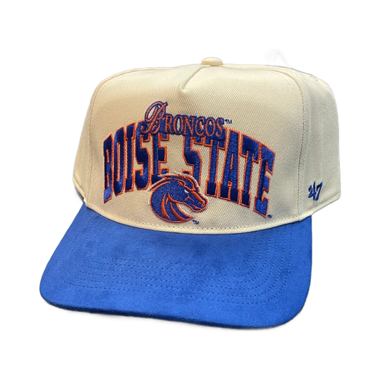 Boise State Broncos 47Brand Snapback Hat (Cream/Blue)