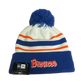 Boise State Broncos New Era Retro Striped Pom Beanie (Cream/Blue)