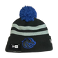 Boise State Broncos New Era Bronco Striped Pom Beanie (Black)