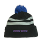 Boise State Broncos New Era Bronco Striped Pom Beanie (Black)
