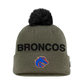 Boise State Broncos Nike 2025 Military Appreciation Pom Beanie (Olive)