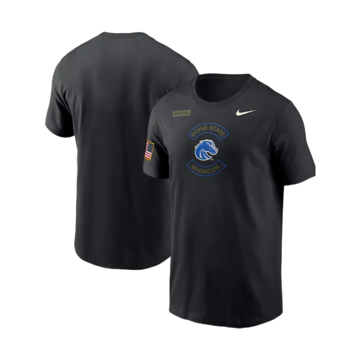 Boise State Broncos Nike Men's 2025 Military Appreciation Dri-Fit Cotton T-Shirt (Black)