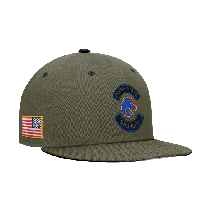 Boise State Broncos Nike 2025 Military Appreciation Club Snapback Hat (Olive)