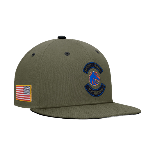 Boise State Broncos Nike 2025 Military Appreciation Club Snapback Hat (Olive)