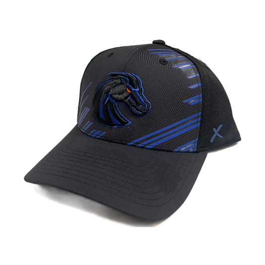 Boise State Broncos CapX Striped Flex Fit Hat (Black)