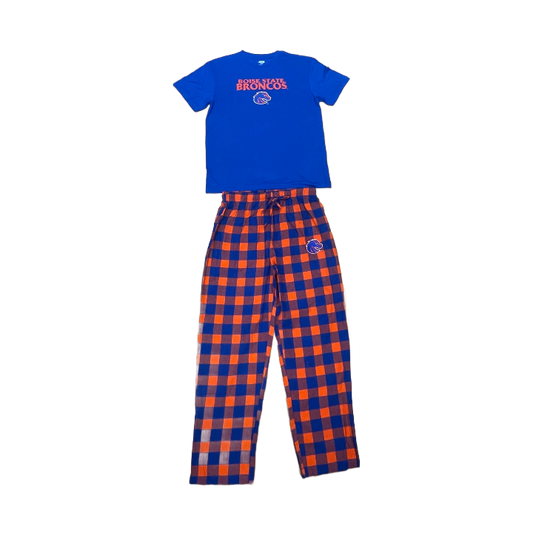 Boise State Bronco College Concepts Pajama Set (Blue/Orange)