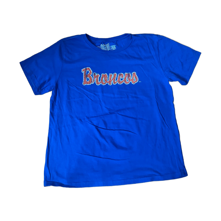 Boise State Broncos Retro Brand Women's Script T-Shirt (Blue)