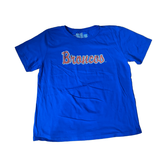 Boise State Broncos Retro Brand Women's Script T-Shirt (Blue)
