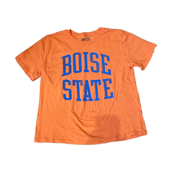 Boise State Broncos Retro Brand Women's Wordmark T-Shirt (Orange)