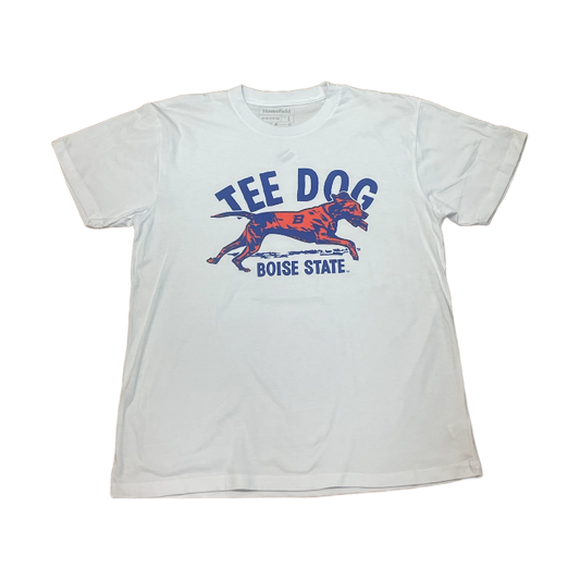 Boise State Broncos Homefield Men's Tee Dog T-Shirt (White)