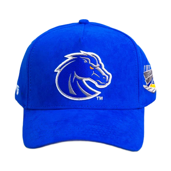 Boise State Broncos Woodn Grail Suede A-Frame Snapback Hat (Blue)