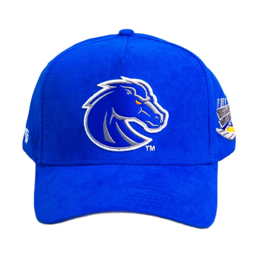 Boise State Broncos Woodn Grail Suede A-Frame Snapback Hat (Blue)