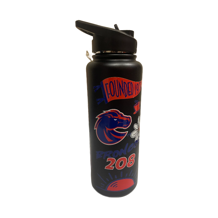Boise State Broncos Logo Brands 34oz Quencher Bottle (Black)