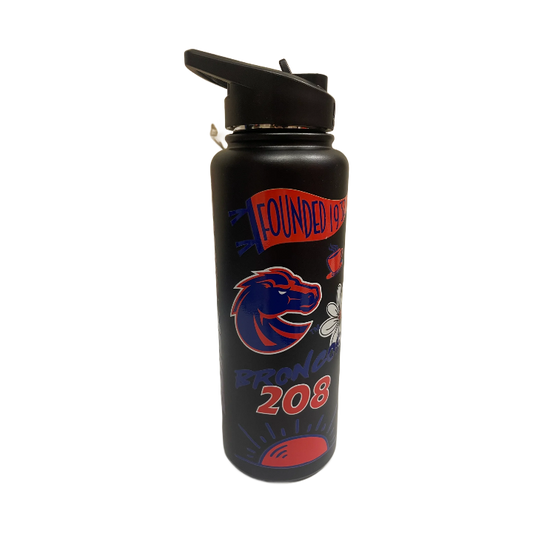 Boise State Broncos Logo Brands 34oz Quencher Bottle (Black)