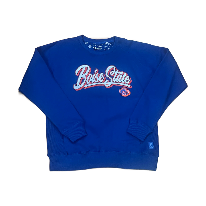 Boise State Broncos Pressbox Women's Crewneck Sweatshirt (Blue)