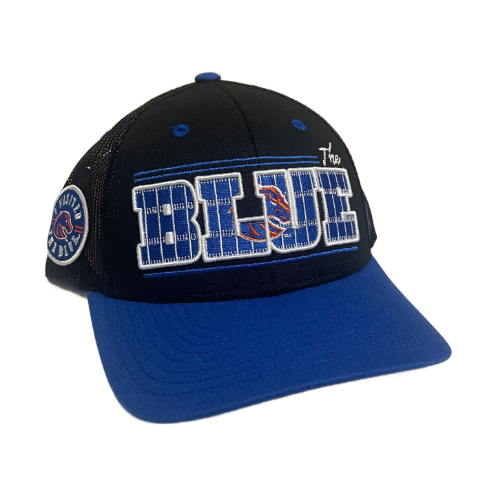 Boise State Broncos CapX The Blue Snapback Trucker Hat (Black/Blue)