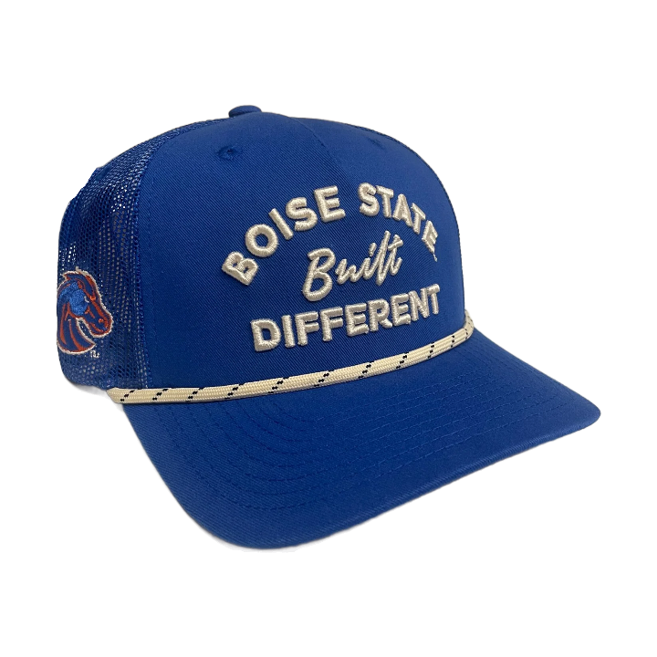 Boise State Broncos CapX Built Different Rope Snapback Trucker Hat (Blue)