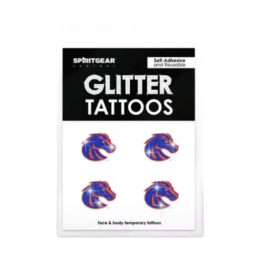 Boise State Broncos Spirit Gear Central Glitter Tattoos