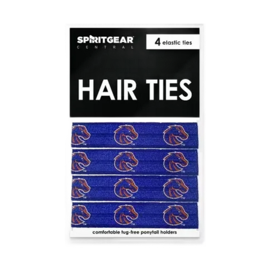 Boise State Broncos Spirit Gear Central Hair Ties 4-Pack (Blue)