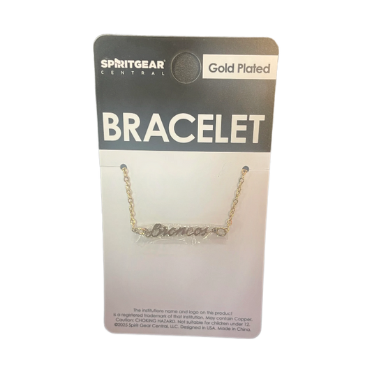 Boise State Broncos Spirit Gear Central Gold Plated Bracelet