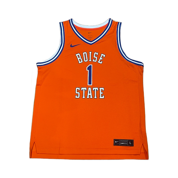 Boise State Broncos Nike Men's Retro #1 Basketball Jersey (Orange)