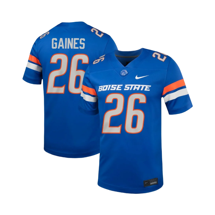 Boise State Broncos Nike Men's Sire Gaines Football Jersey (Blue)