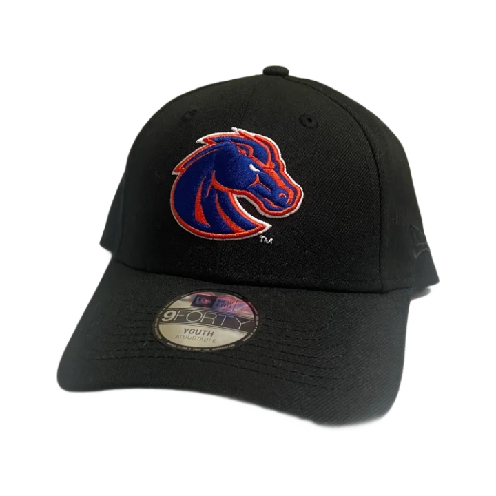 Boise State Broncos New Era Youth Bronco 9Forty Velcro Hat (Black)