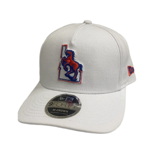 Boise State Broncos New Era Vault 9Forty M-Crown Snapback Hat (White)