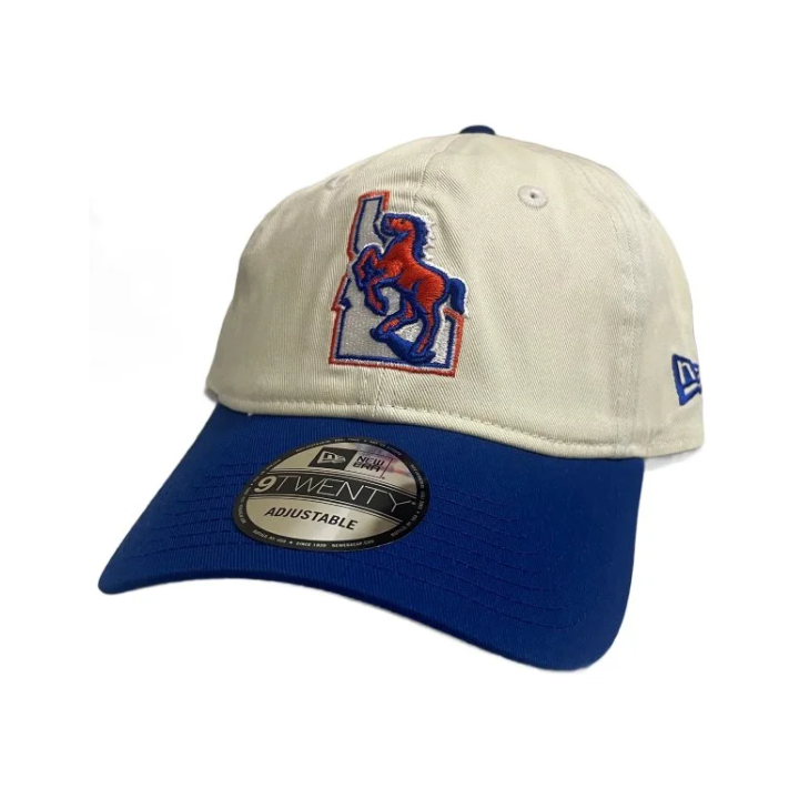Boise State Broncos New Era Vault 9Twenty Adjustable Hat (Cream/Blue)