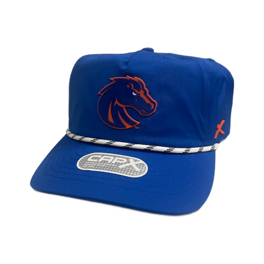 Boise State Broncos CapX Unstructured A-Frame Snapback Hat (Blue)