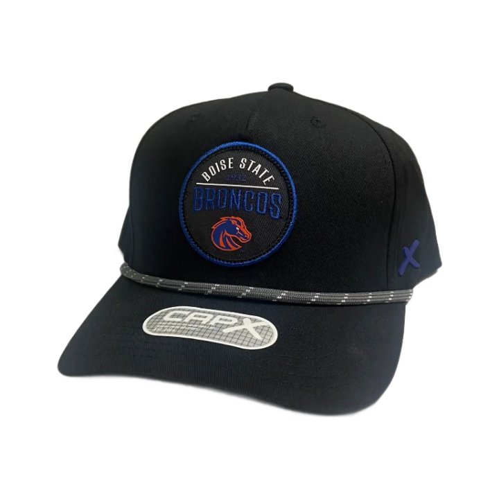 Boise State Broncos CapX Rope Patch Snapback Hat (Black)