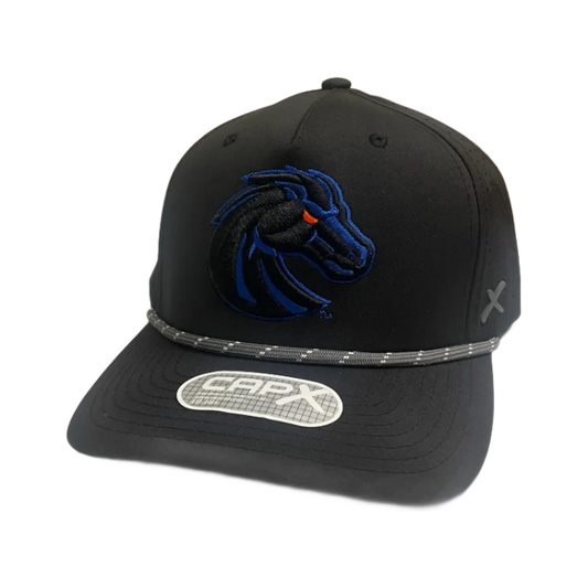 Boise State Broncos CapX Rope Breathable Snapback Hat (Black)