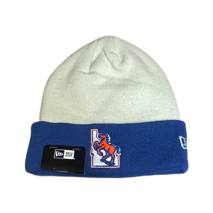 Boise State Broncos New Era Vault Beanie (Cream/Blue)